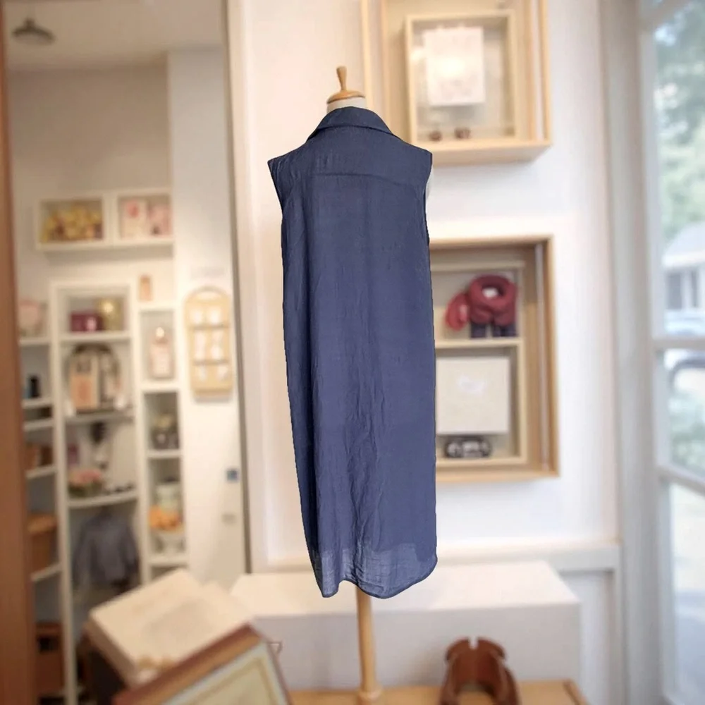 Women’s Cupshe Navy Blue Cover Up Dress! Small! - Picture 4 of 8